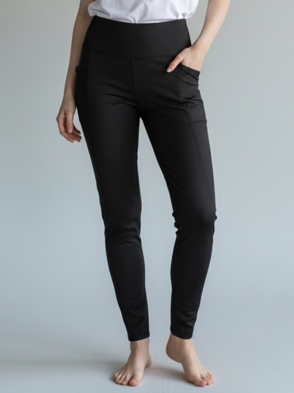 High-Rise Black Slim Leg Women's Pants